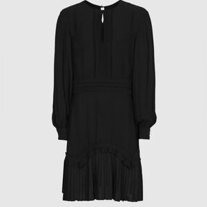 NWOT Reiss Roxy Long Sleeved Black Dress, Sz 6